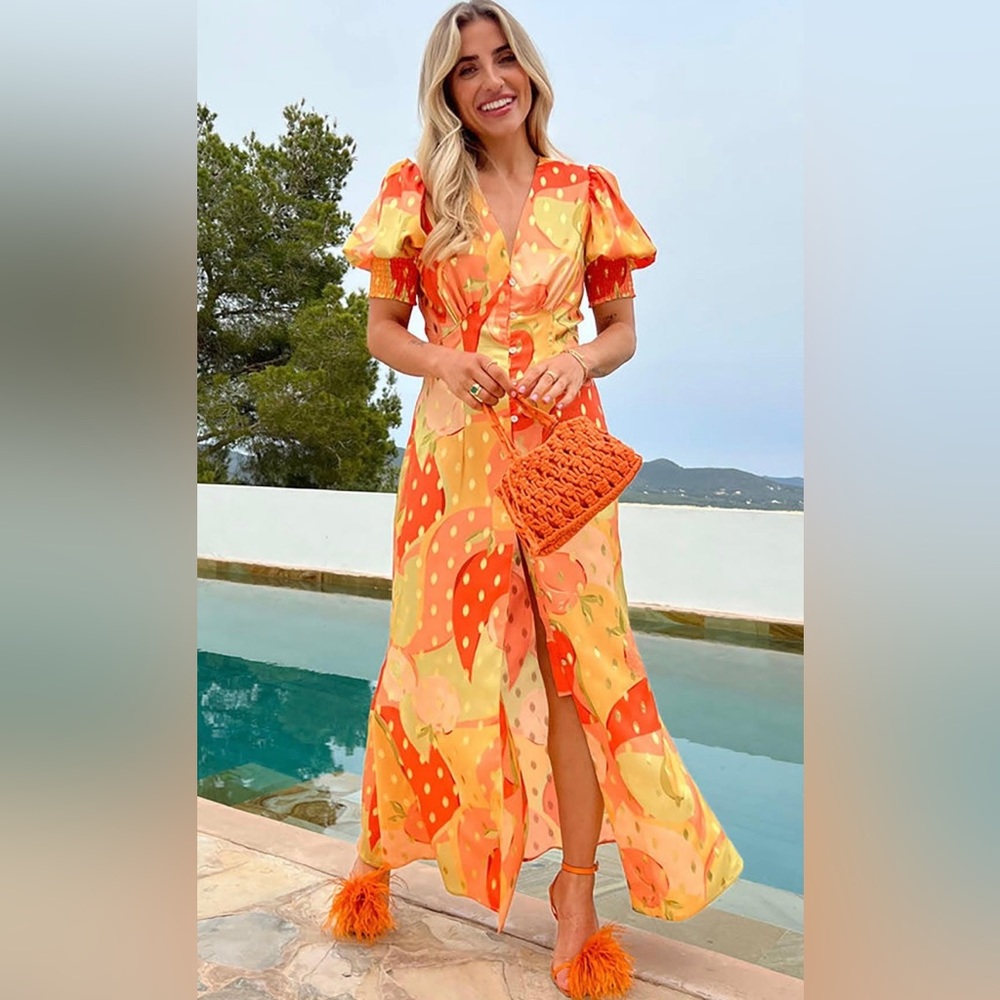 Never Fully Dressed Apricot Lindos Dress